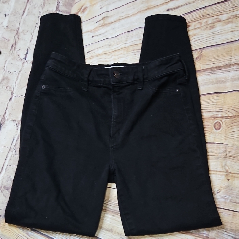 Abercrombie & Fitch Black Jeans Straight Leg Size 4 W 22‎